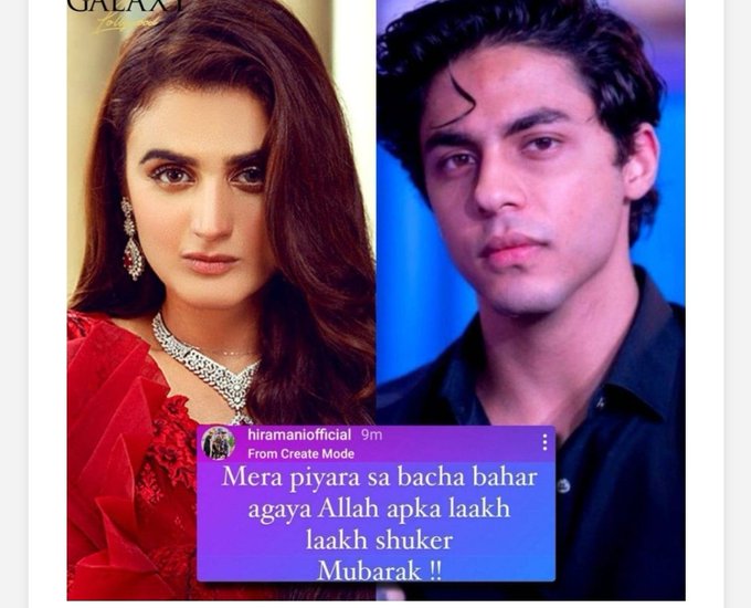 Hira Mani was dubbed a 'attention seeking' after she expressed joy over Aryan Khan's release from prison for'mera bacha'-Social Pakora