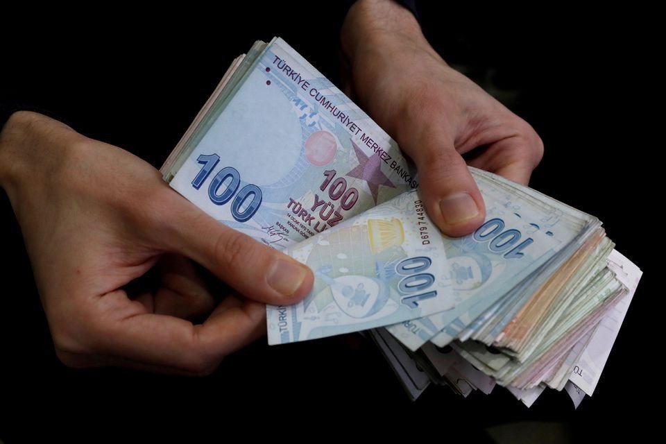 The Turkish lira is down 5%