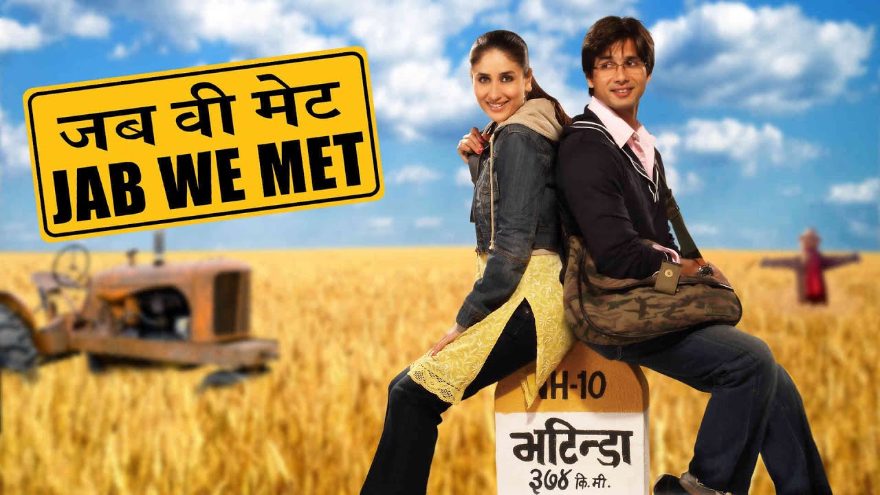 Primarily based in Mumbai, Bathinda, and Shimla, Jab We Met tells the story of a feisty Punjabi girl, Geet Dhillon, who is sent off track when she bumps into a depressed Mumbai businessman, Aditya Kashyap, on an overnight train to Delhi. While attempting to get him back on board when he alights at a station stop, both are left stranded in the middle of nowhere. Having walked out of his corporate business after being dumped by his girlfriend, Aditya has no destination in mind, until Geet forces him to accompany her back home to her family, and then on to elope with her secret boyfriend, Anshuman.