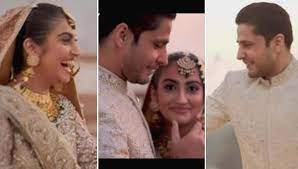 At her wedding, Hiba Bukhari appears like a 'Mano Billi.'-Social Pakora