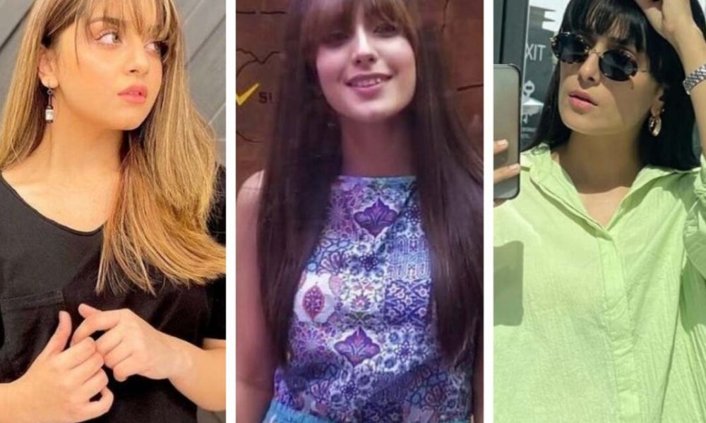 Ayeza Khan, Iqra Aziz, Alizeh Shah, and a slew of other celebrities are bringing front bangs back into style-Social Pakoa